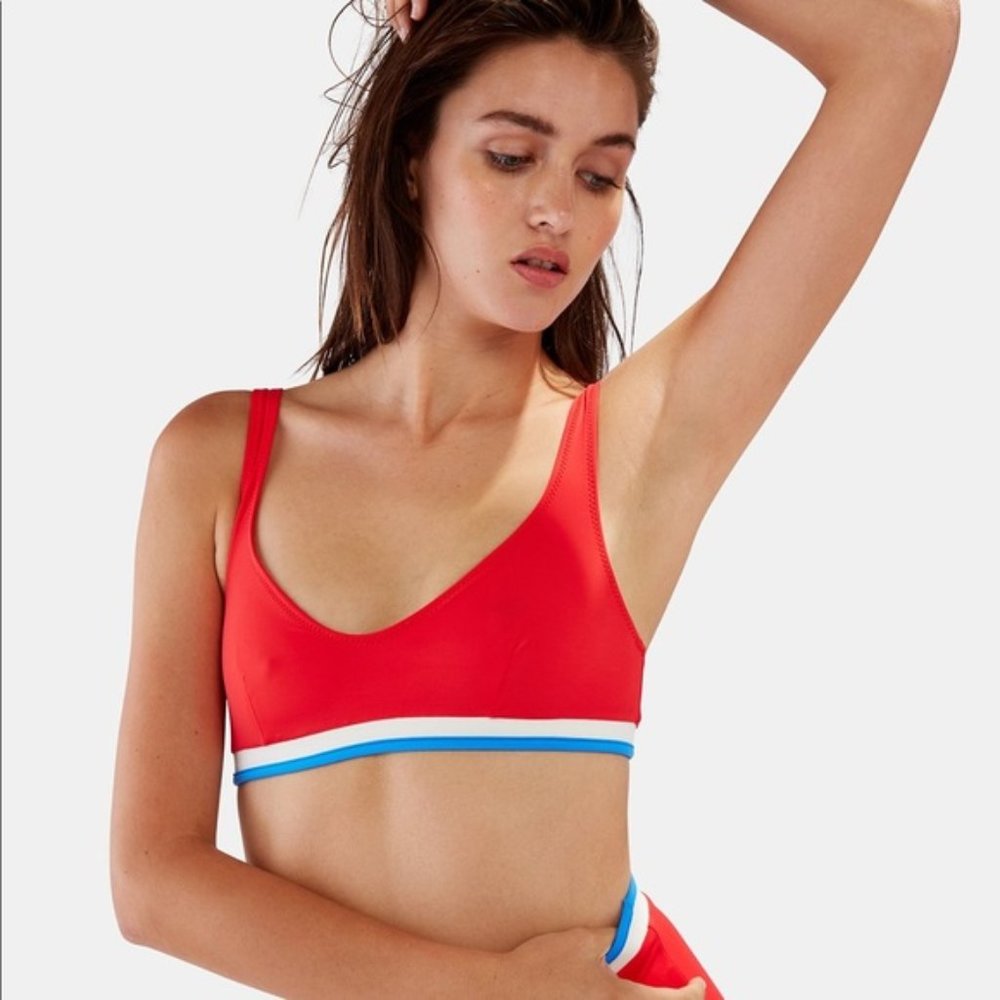 Madewell | NWT Solid & Striped Katie Bikini Top